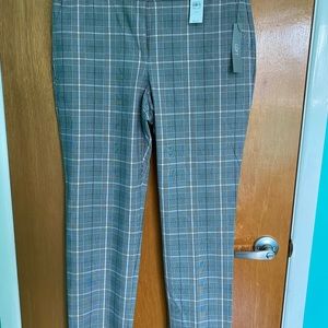 NWT Loft Plaid Trousers Size 12